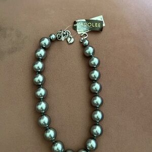 Carolee Metallic Gray Bead Necklace